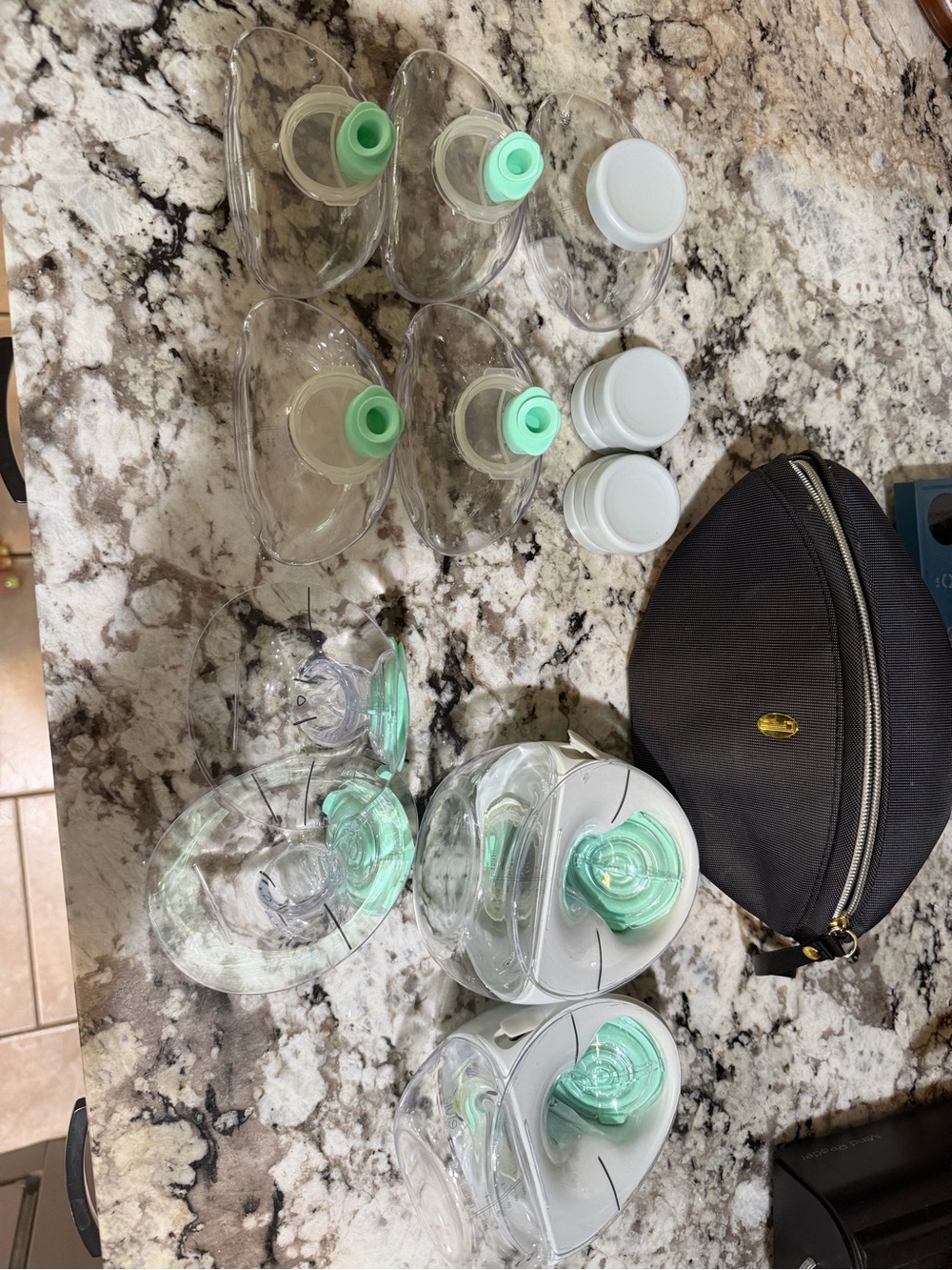 Elvie Double Wearable Breast Pumps + Extras